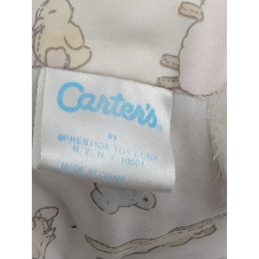 Carters‎ Prestige Rabbit Plush Bunny Terry Cloth Slippers 11 Inch Rattle Stuffed